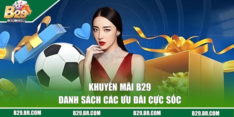Khuyến Mãi B29 - Đăng Ký Ngay, Nhận Hàng Loạt Ưu Đãi Khủng 2 Danh sách các ưu đãi cực sốc